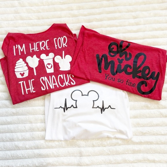 4/25$ Disney Next Level Apparel Bundle of 3 Racerback Tank Tops Medium - Picture 1 of 10